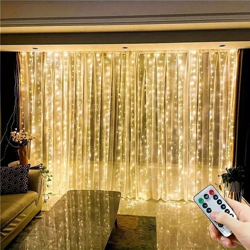 USB Plug Curtain LED String Lights
